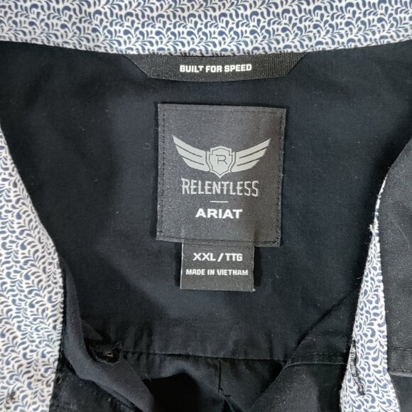 Ariat Shirt Men’s XXL Black Relentless Long Sleeve Button Down Western Stretch - Picture 5 of 11